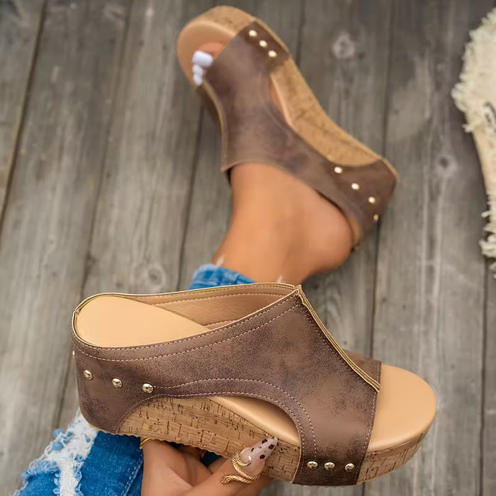 Sandalias de Cuña para Mujer, Elegantes y Cómodas, Sandalias Casuales de Cuña