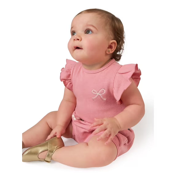 Mono de bebé niña orgánico con estampado de albóndigas Modern Moments