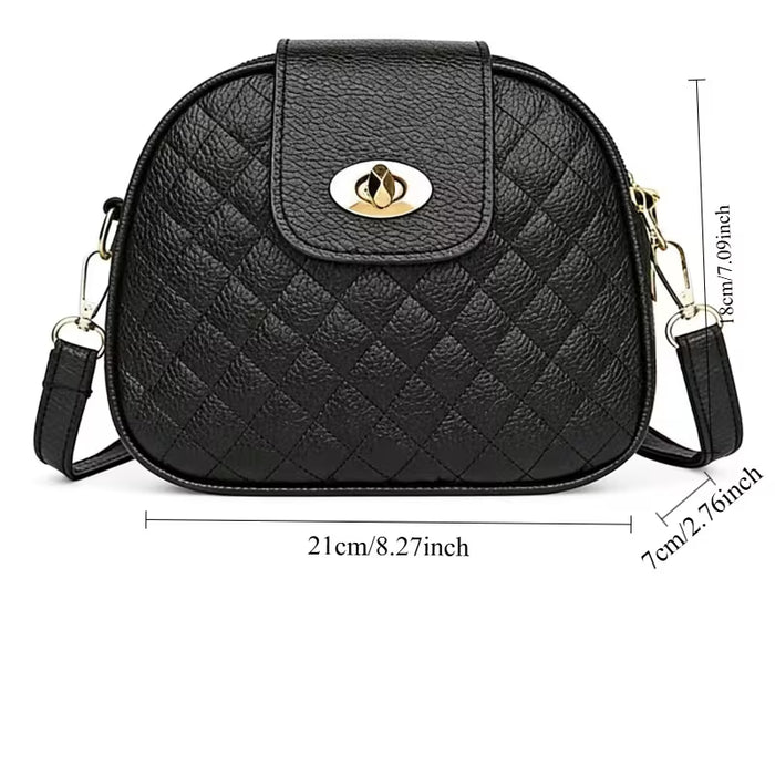 Bolso bandolera pequeño acolchado con diamantes para mujer