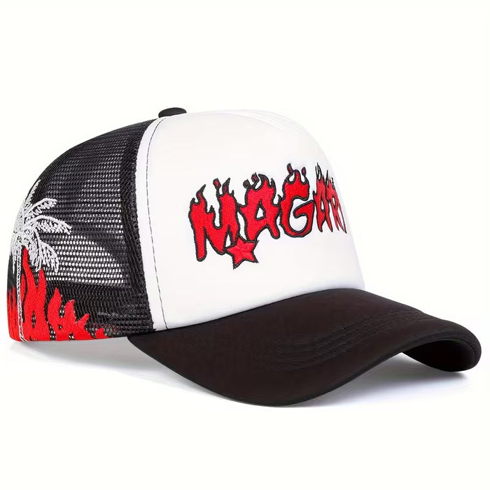 Shein 1 gorra de béisbol estilo camionero MAGARI de cinco puntas para hombre