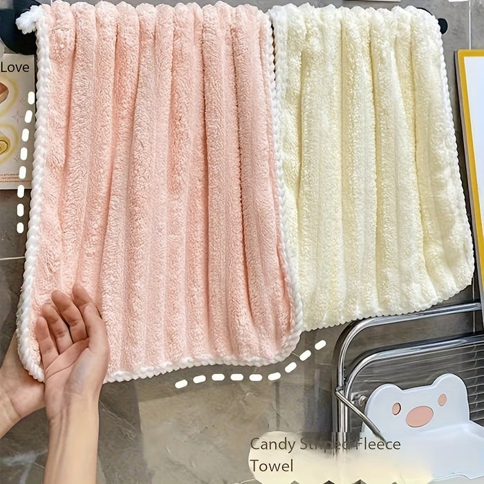 Juego de 4 toallas de coral de lujo superabsorbentes