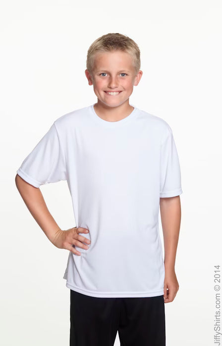 A4 NB3142 - Camiseta deportiva de alto rendimiento y frescura para jóvenes - Blanca