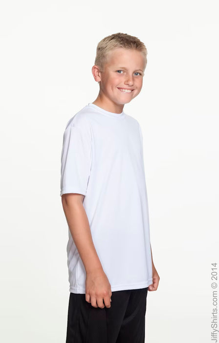 A4 NB3142 - Camiseta deportiva de alto rendimiento y frescura para jóvenes - Blanca