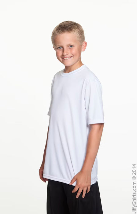 A4 NB3142 - Camiseta deportiva de alto rendimiento y frescura para jóvenes - Blanca