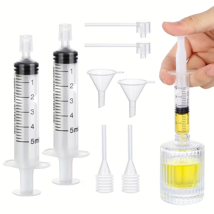 8 piezas, juego de herramientas de transferencia de perfumes transparentes de plástico