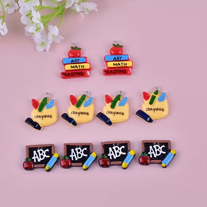 10 Piezas Temporada De Graduación Creativo Lote Mixto Encantos Moda Para Collar Pulsera Pendientes Llavero