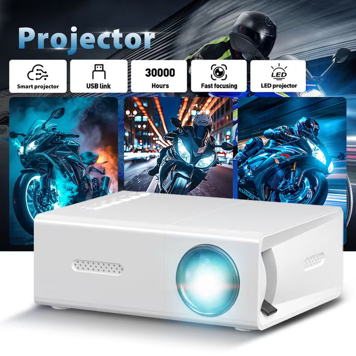 Proyector de Cine con Cable USB, Compatible con USB