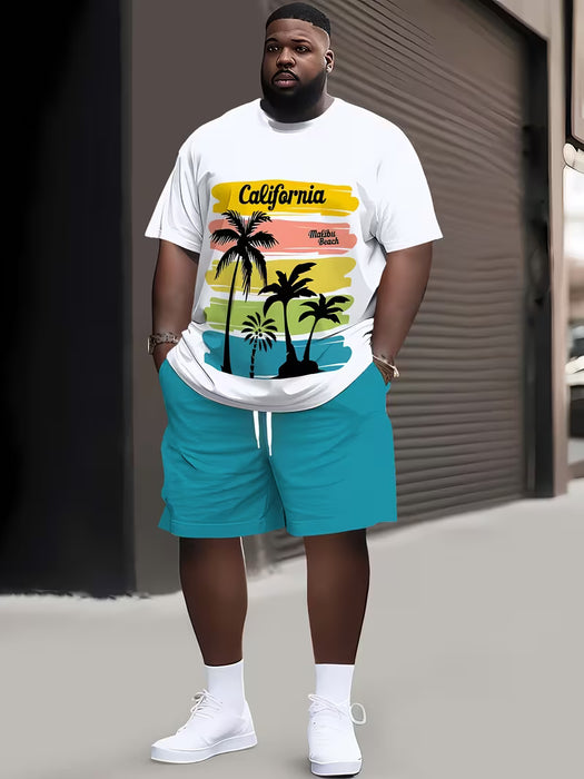 Conjunto casual de camiseta y shorts para deportes al aire libre, para hombre