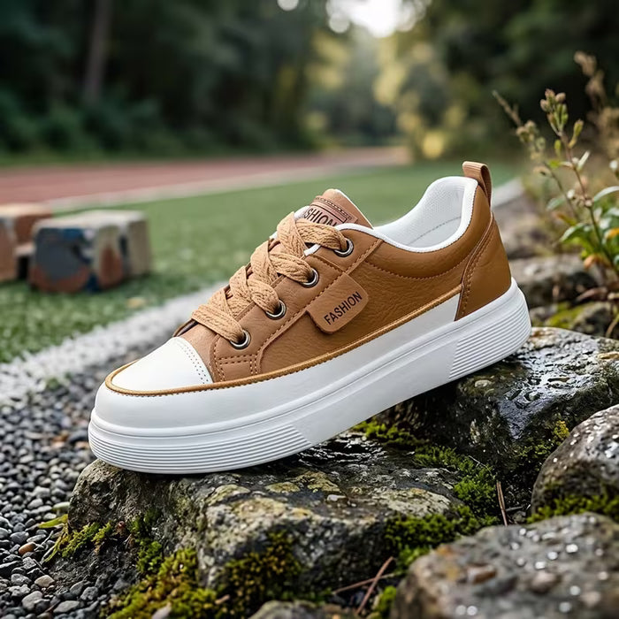 Zapatillas ligeras con cordones y parte superior baja para mujer