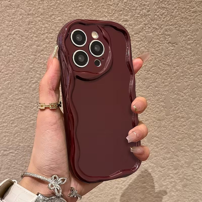 Funda para Teléfono - Una Clásica Funda Rojo Vino para iPhone 14 Pro