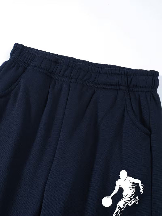 Pack de 3 Pantalones Deportivos Casuales para Niños con Estampado de Baloncesto