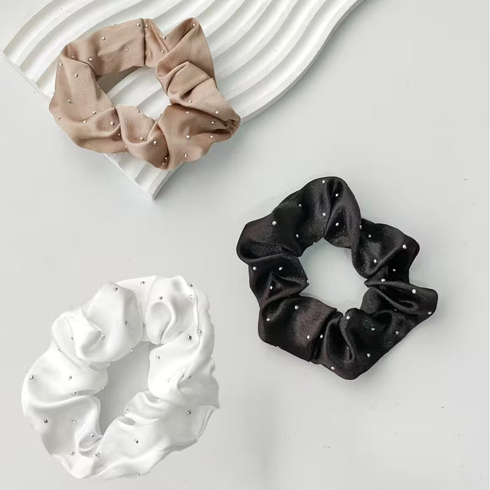 Juego de 3 diademas de moda simples con lazo grande de un solo color