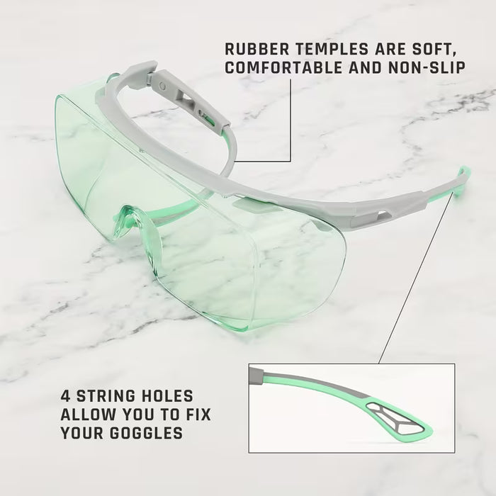 Gafas de Seguridad Anti-Vaho LAIYIKE con Bloqueo de Luz Azul, Protección contra Polvo y UV