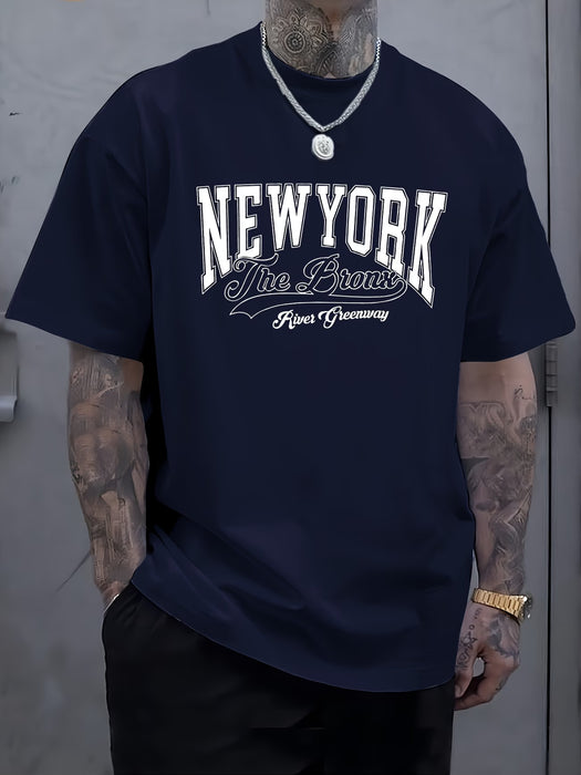 Camiseta básica de talla grande para hombre, prenda superior versátil