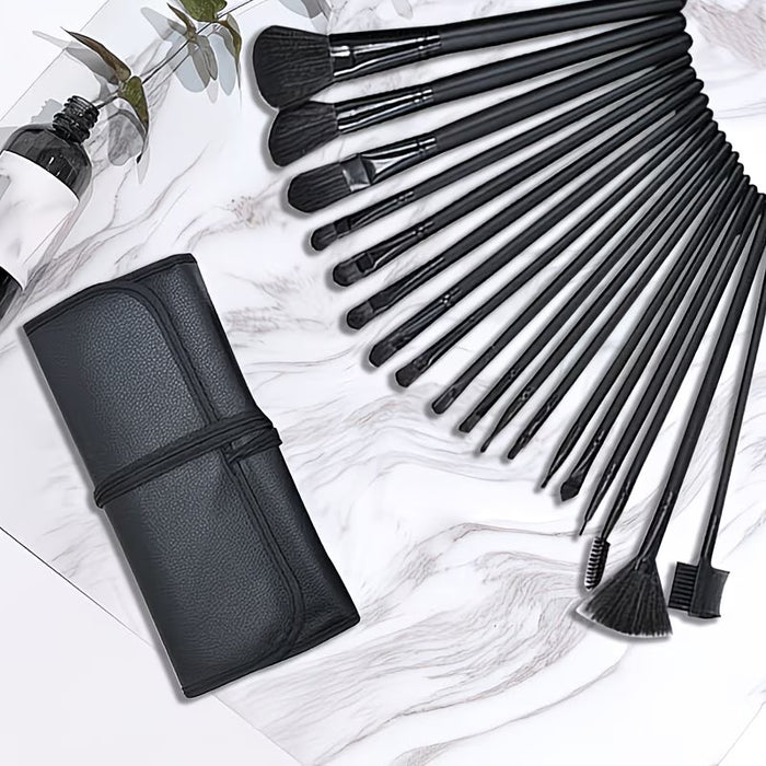 Set de 24 brochas de maquillaje profesionales con bolsa de almacenamiento