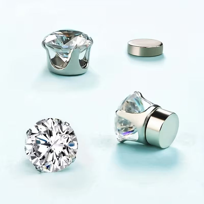 1 unidad de elegantes aretes de perlas de acero inoxidable para hombres y mujeres