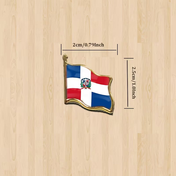 1pcs de Broche de la Bandera de la República Dominicana, unisex, para Trajes