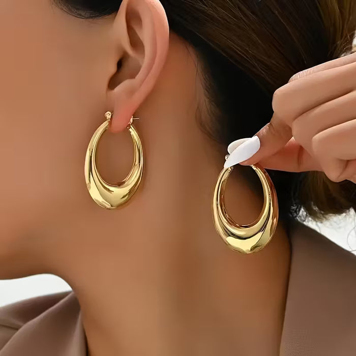 Aretes de Aro Minimalistas de Inspiración Boho Chic para Mujeres
