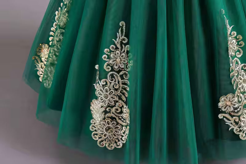 Vestido Largo para Fiesta de Princesa con Lentejuelas para Niña