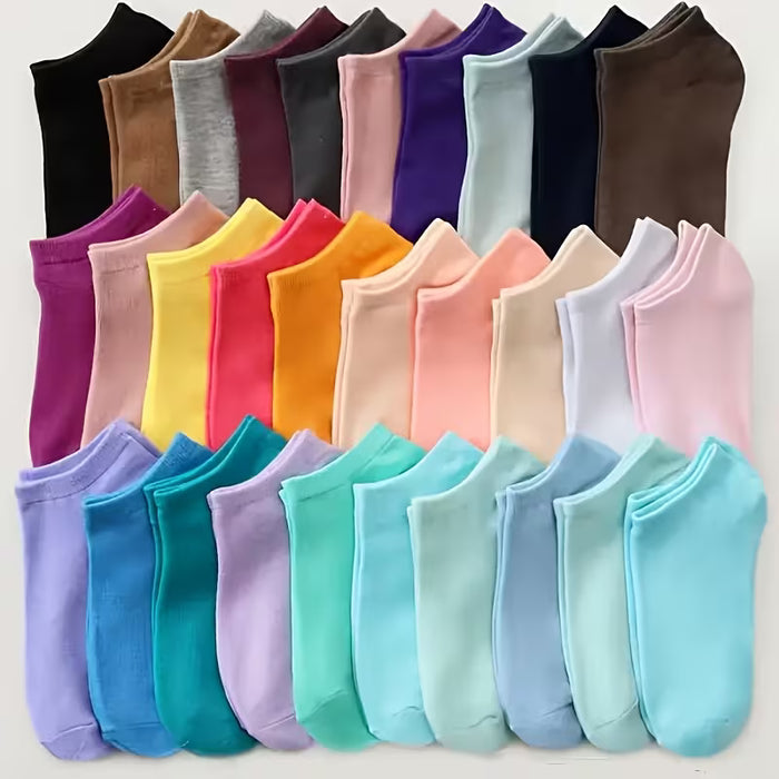 10 Pares de Calcetines Unisex Multicolor de Color Aleatorio para Primavera