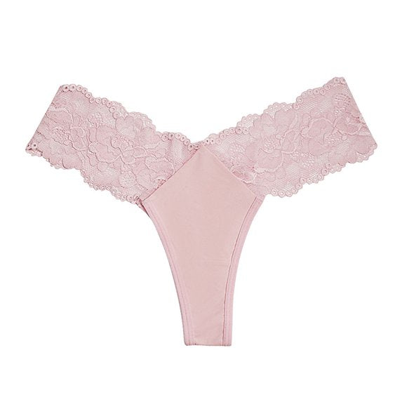 Braguitas de mujer, transpirables, con encaje, forma triangular, con bordado floral