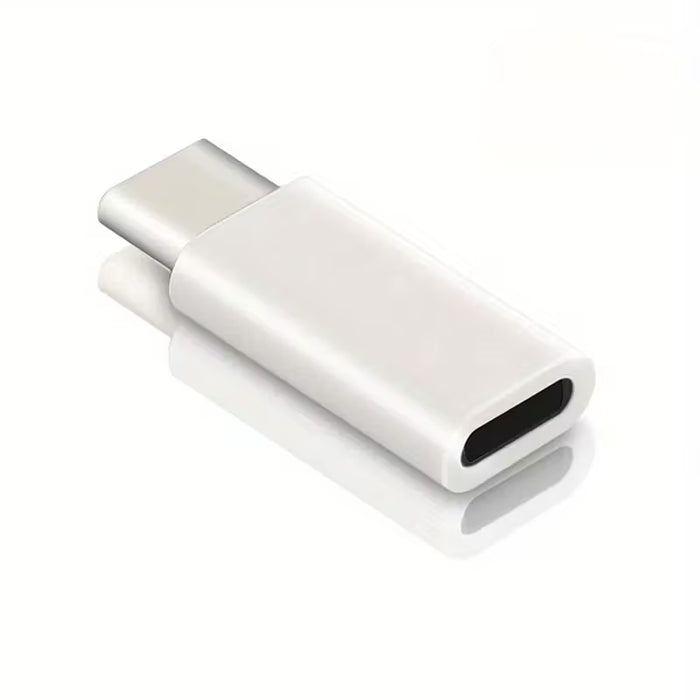 Adaptador de Carga Lightning-Femenino a USB C Macho para iPhone y iPad Tipo C