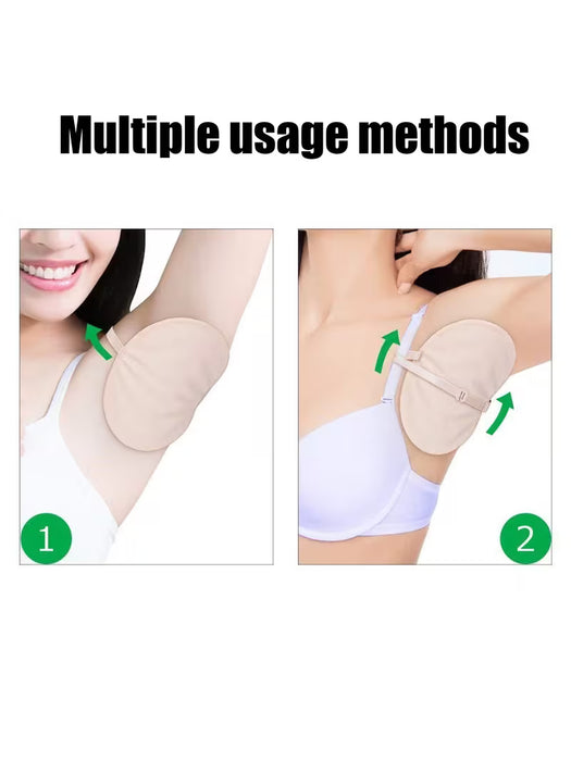 1 Par de Almohadillas Lavables para Axilas con Correas Transparentes Ajustables