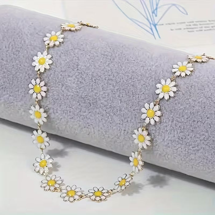 Collar elegante de margaritas,  estilo bohemio para mujeres