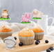 8uds. De adornos para magdalenas de papel de animales de granja, selecciones para pasteles temáticos - Quierox - Tienda Online