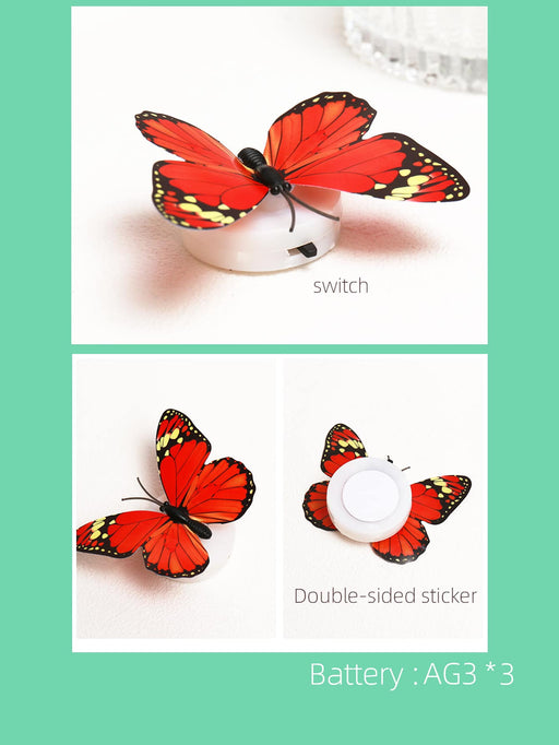 9 luces nocturnas coloridas con forma de mariposa, envío en colores aleatorios - Quierox - Tienda Online