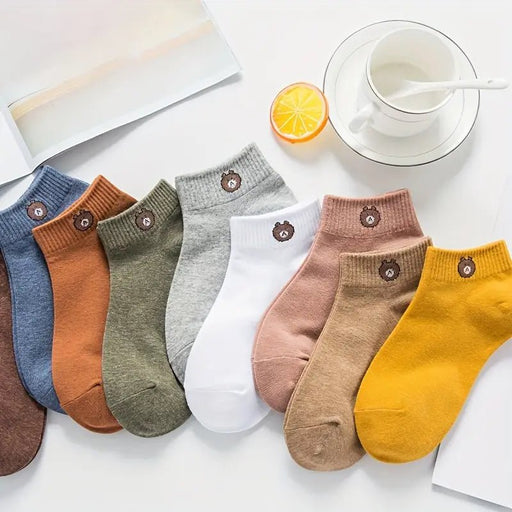 9 Pares de Calcetines de Osito de Dibujos Animados - Quierox - Tienda Online