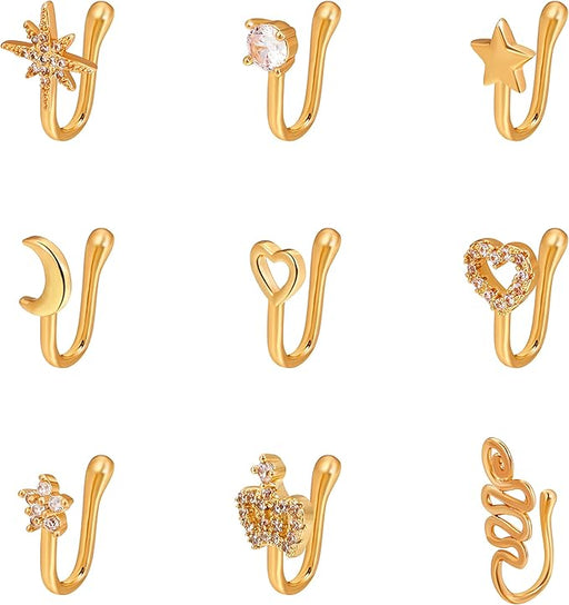 9 Piezas de Anillos de Nariz Falsos - Quierox - Tienda Online