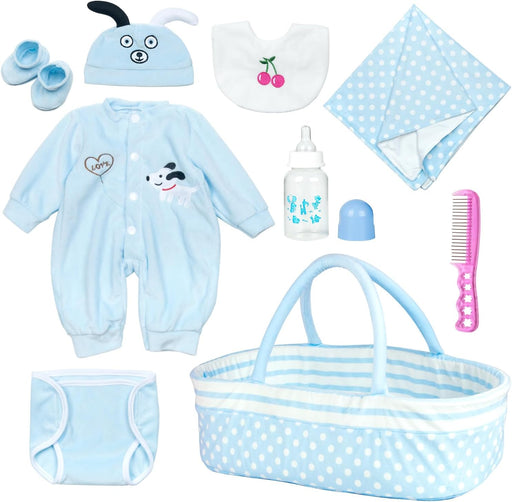 9 Piezas de Ropa para Muñeca Reborn con Accesorios de Perro Azul de 17 - 22 Pulgadas - Quierox - Tienda Online