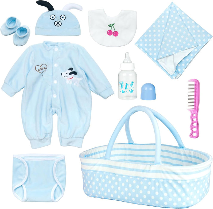 9 Piezas de Ropa para Muñeca Reborn con Accesorios de Perro Azul de 17 - 22 Pulgadas - Quierox - Tienda Online