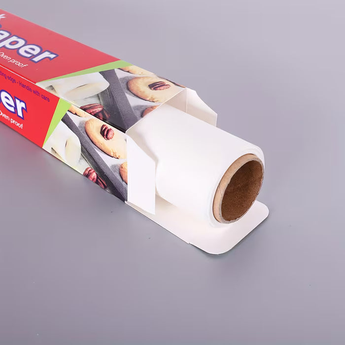 1 Rollo En Caja para Hornear Alimentos Papel de Aceite de Silicona de Doble Cara