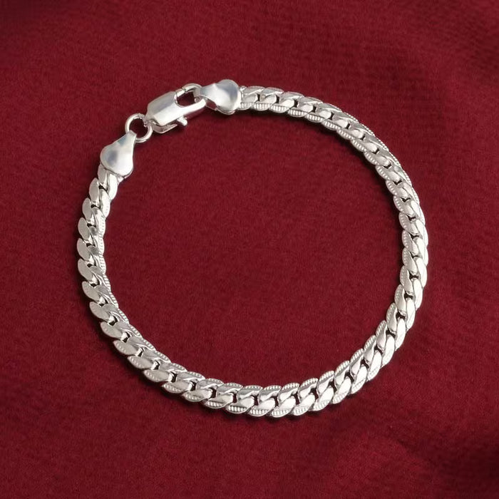 Pulsera de Brazalete con Cadena Infinita para Mujer