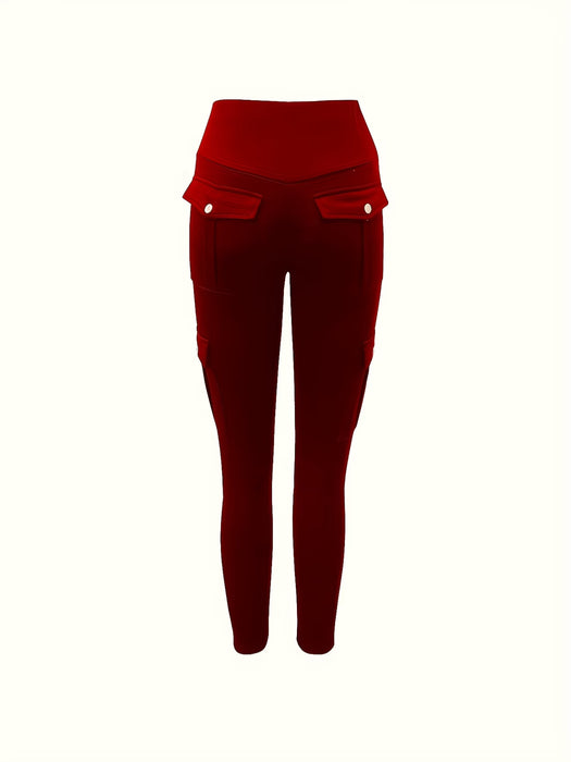 Pantalones Cargo Elásticos Ajustados para Mujer