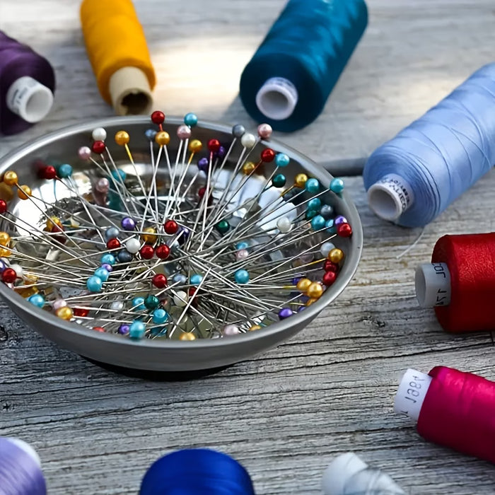 100 piezas de alfileres de perla vibrantes - Agujas de posicionamiento grandes multicolor