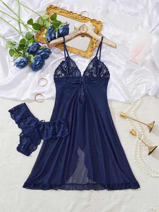 Conjunto de Cami y Bragas con Abertura Frontal