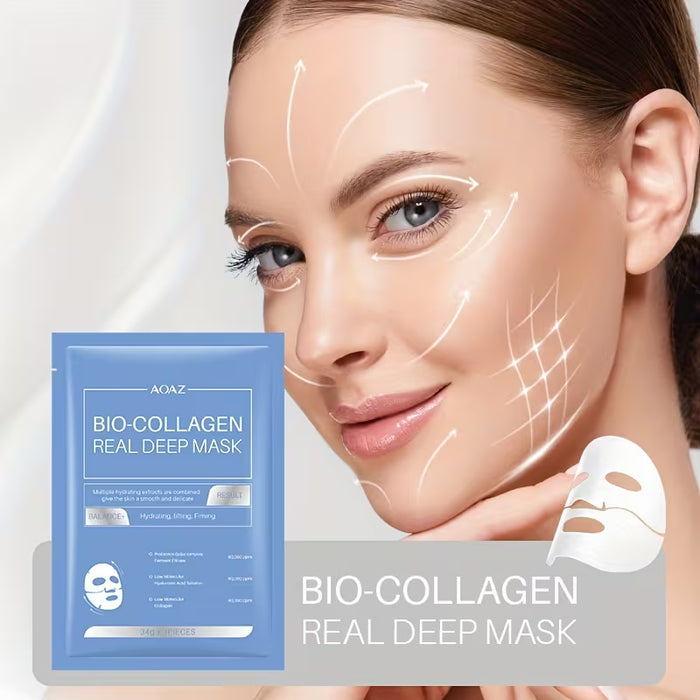 1 Mascarilla Facial Bio-Colágeno Real Deep Pack Hidratante y Reafirmante con Colágeno