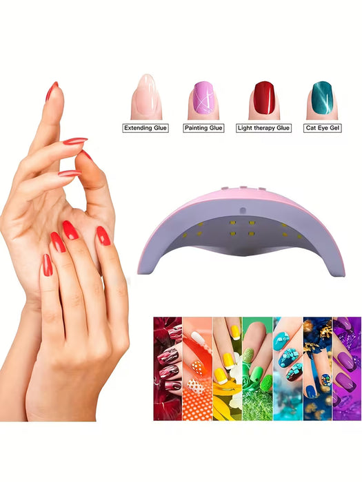 Set de Herramientas para Uñas 7 en 1 con Lámpara de Uñas