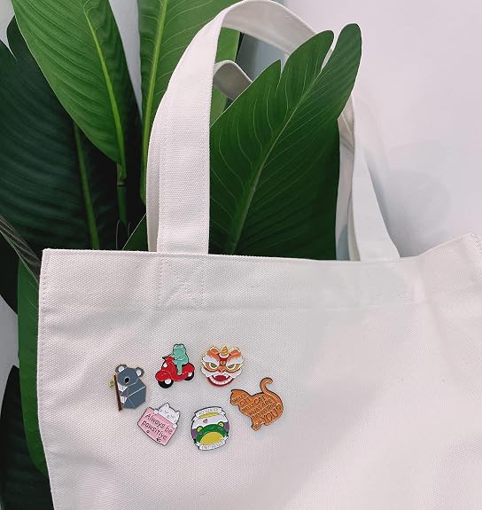SINCCO 20 piezas de bonitos pines de mochila esmaltados a granel