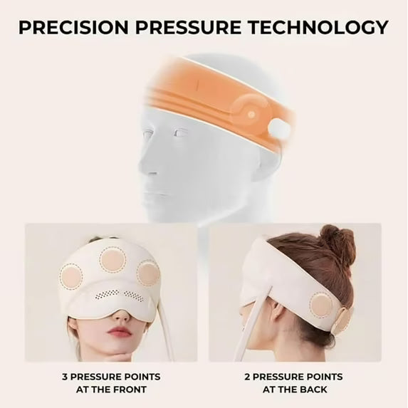 Gorro masajeador eléctrico para aliviar la migraña