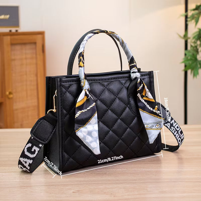 Mini Bolso de Mano y hombro Tacto de Alta Gama con Bufanda de Moda