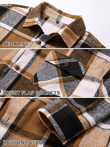 JEMLDL Camisas de franela para hombre, chaquetas informales