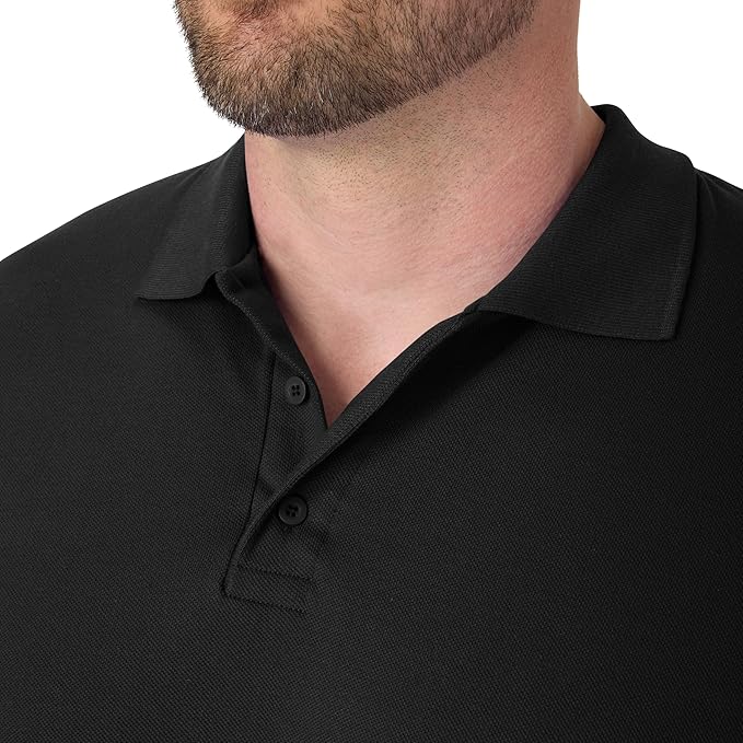 Hanes X-Temp Camisa polo de manga corta para hombre, camisa de peso medio para hombre