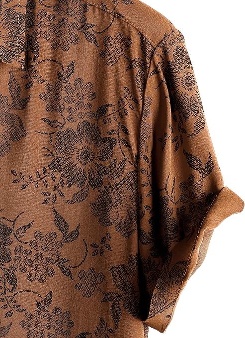Camisa hawaiana de manga corta con botones para hombre JOTOOK