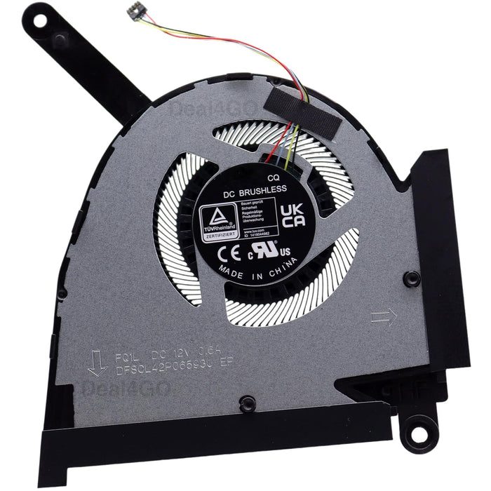 Deal4GO Ventilador de refrigeración de CPU de 12 V de repuesto para ASUS FX517