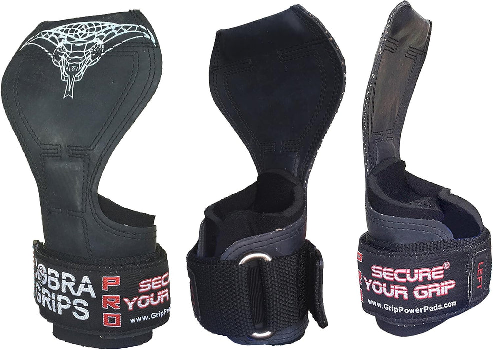 Guantes de levantamiento de pesas Cobra Grips con muñequeras acolchadas de neopreno ajustables