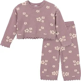 Conjunto de suéter de 2 piezas de jacquard para bebé niña de Modern Moments by Gerber